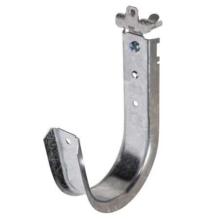 Winnie Industries 4in. J Hook with Angle Clip & Hammer on Flange 1/8in. to 1/4in., 25PK WJH64ACM24
